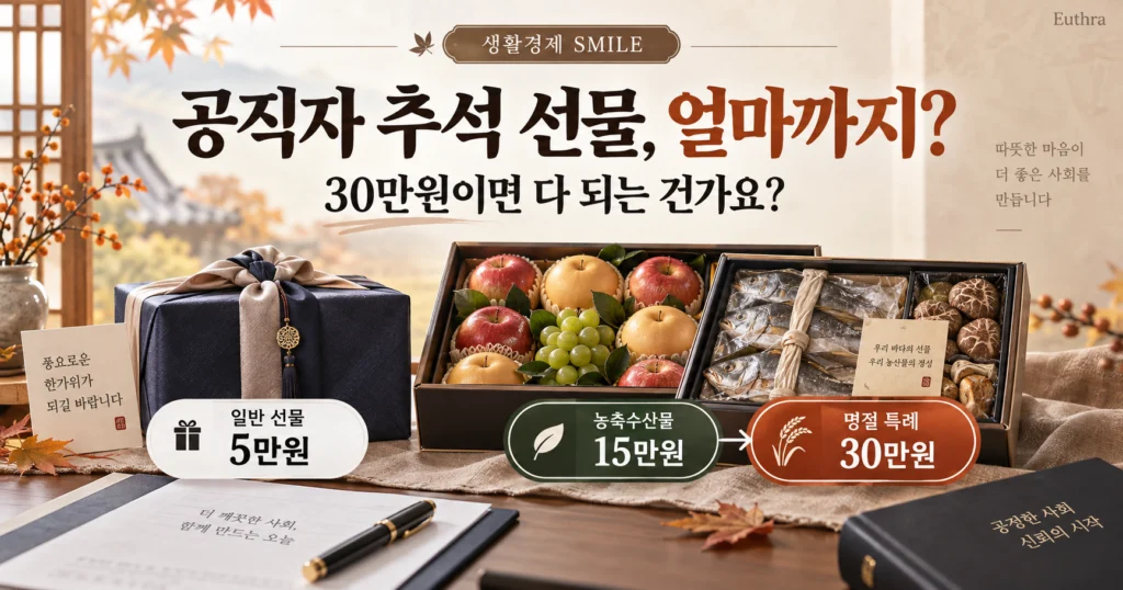 추석 선물·김영란법, 공직자에게 추석 선물 얼마까지? 30만원이면 다 되는 건가요?