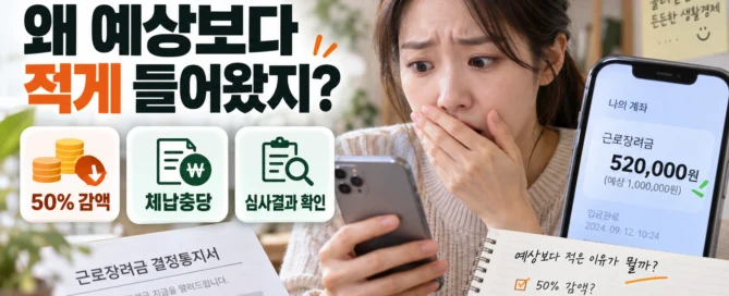 2026 근로장려금 예상금액보다 실제 지급액이 적은 이유와 재산 50% 감액, 체납충당, 심사결과 확인 안내 대표이미지